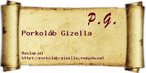 Porkoláb Gizella névjegykártya