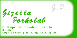 gizella porkolab business card